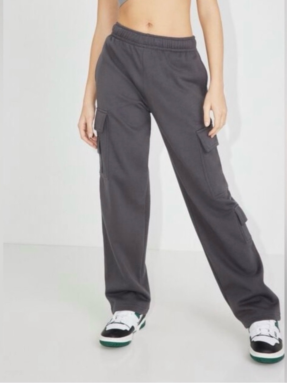 Garage Charcoal Gray Cargo Sweatpants